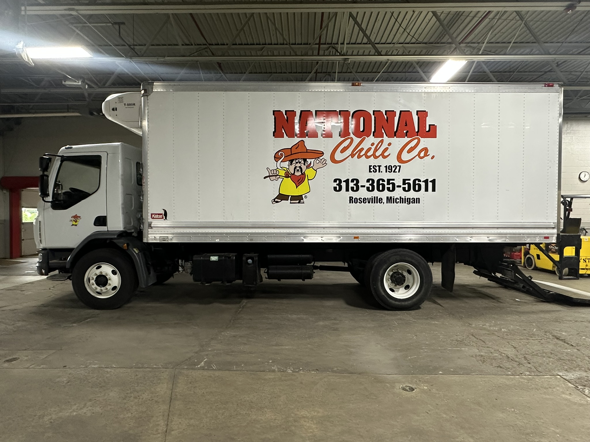 National Chili Co. logo and lettering on a white box truck